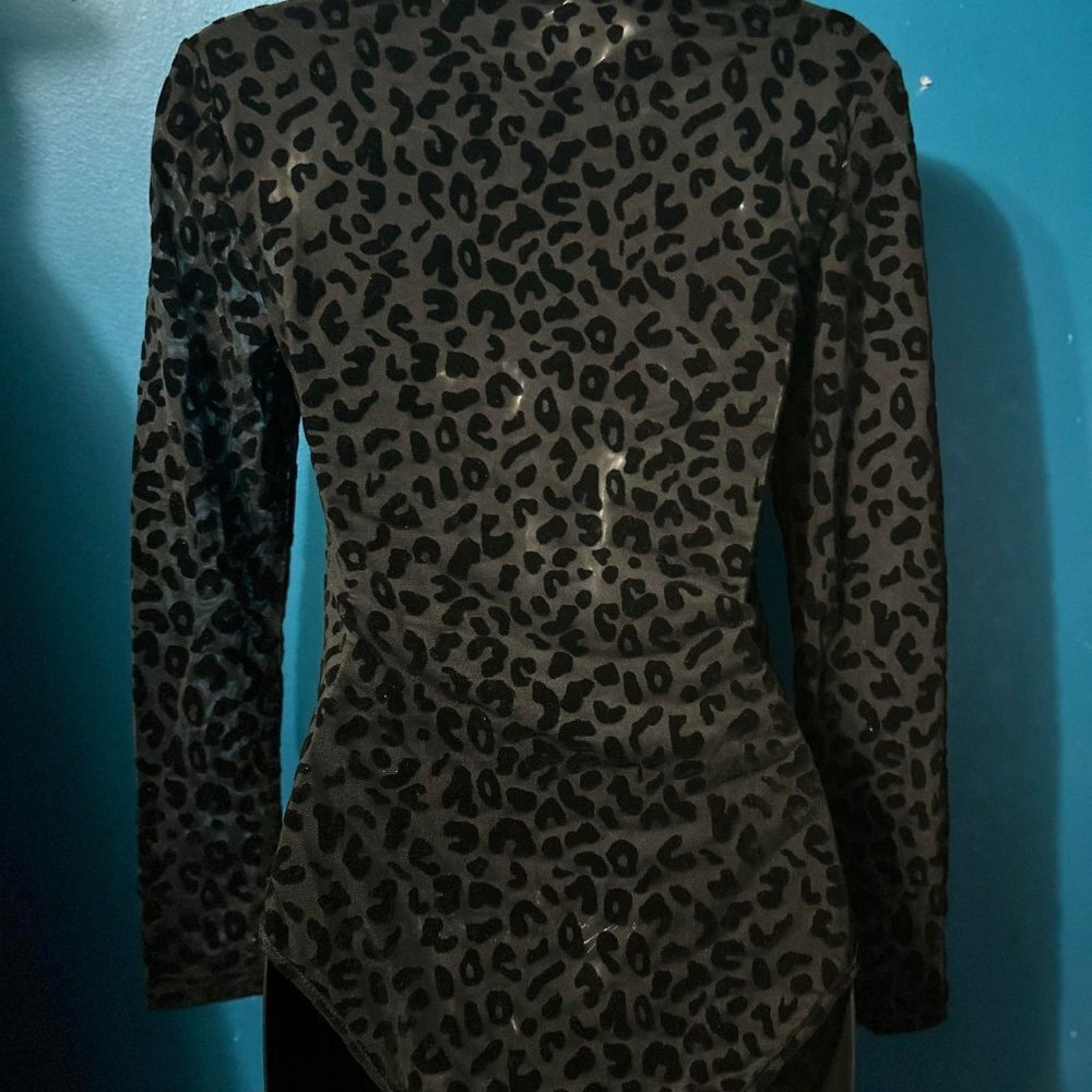 Black Leopard Print Bodysuit - Picture 5 of 5